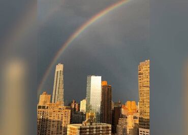 VIDEO: Captan impresionante arcoiris sobre Nueva York a 22 años del ataque contra las Torres Gemelas