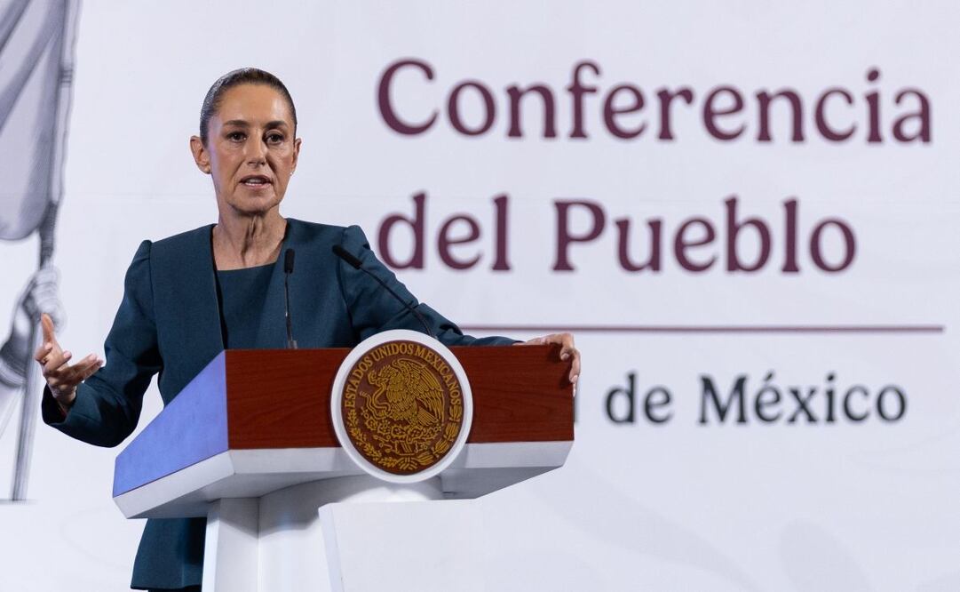Claudia Sheinbaum, presidenta de México, durante la mañanera del 20 de marzo del 2025. Foto: Hugo Salvador / EL UNIVERSAL
