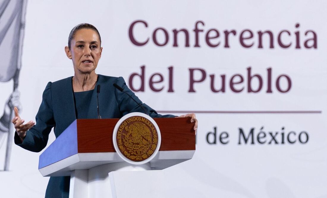 Claudia Sheinbaum, presidenta de México, durante la mañanera del 20 de marzo del 2025. Foto: Hugo Salvador / EL UNIVERSAL