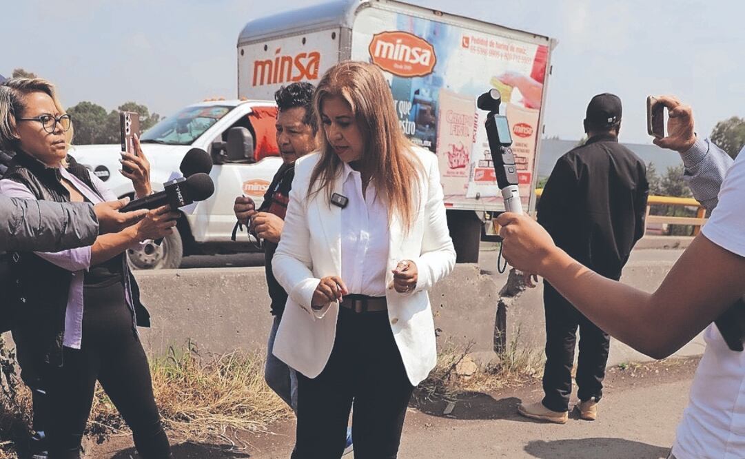 La edil calificó como grave el deterioro del puente, que será intervenido de manera urgente. Foto Especial