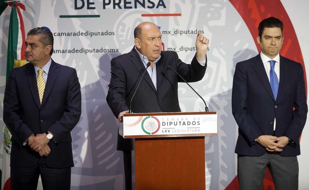 Luis Espinosa Cházaro, Rubén Moreira y Jorge Romero. Foto: EL UNIVERSAL