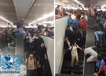 Saturación causa "tapón" en escaleras eléctricas del Metro Pantitlán