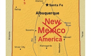 Mapa de Nuevo México publicado por Donald Trump en Truth Social. Foto: @realDonaldTrump