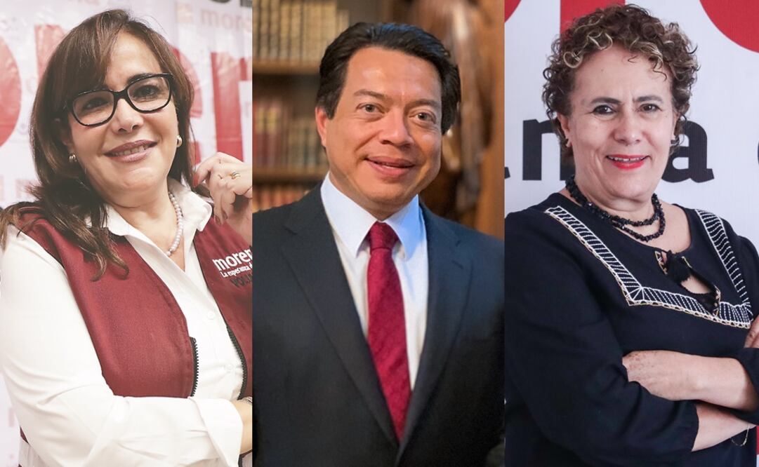 Yeidckol Polevnsky, Mario Delgado y Bertha Luján, aspirantes a la dirigencia de Morena (Archivo. EL UNIVERSAL)