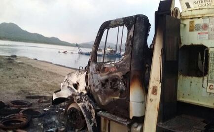 Queman maquinaria en San Dionisio del Mar, Oaxaca