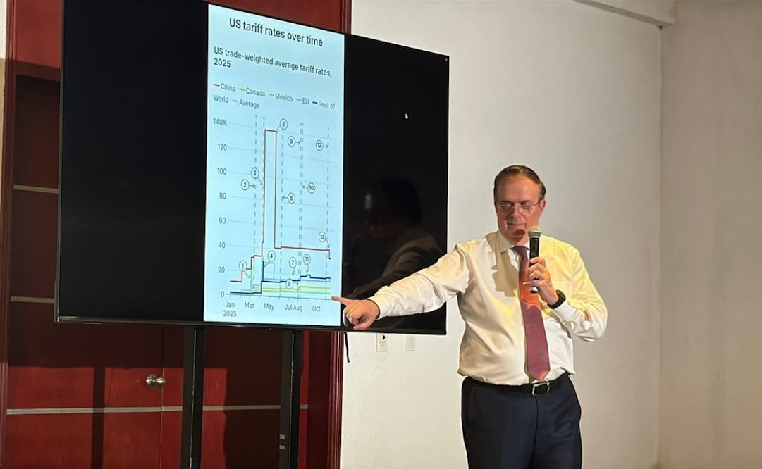 Marcelo Ebrard, secretario de Economía, durante el primer día del STS Forum e InnovaFest en Cuernavaca, Morelos. (04/12/25) Foto: Justino Miranda/El Universal