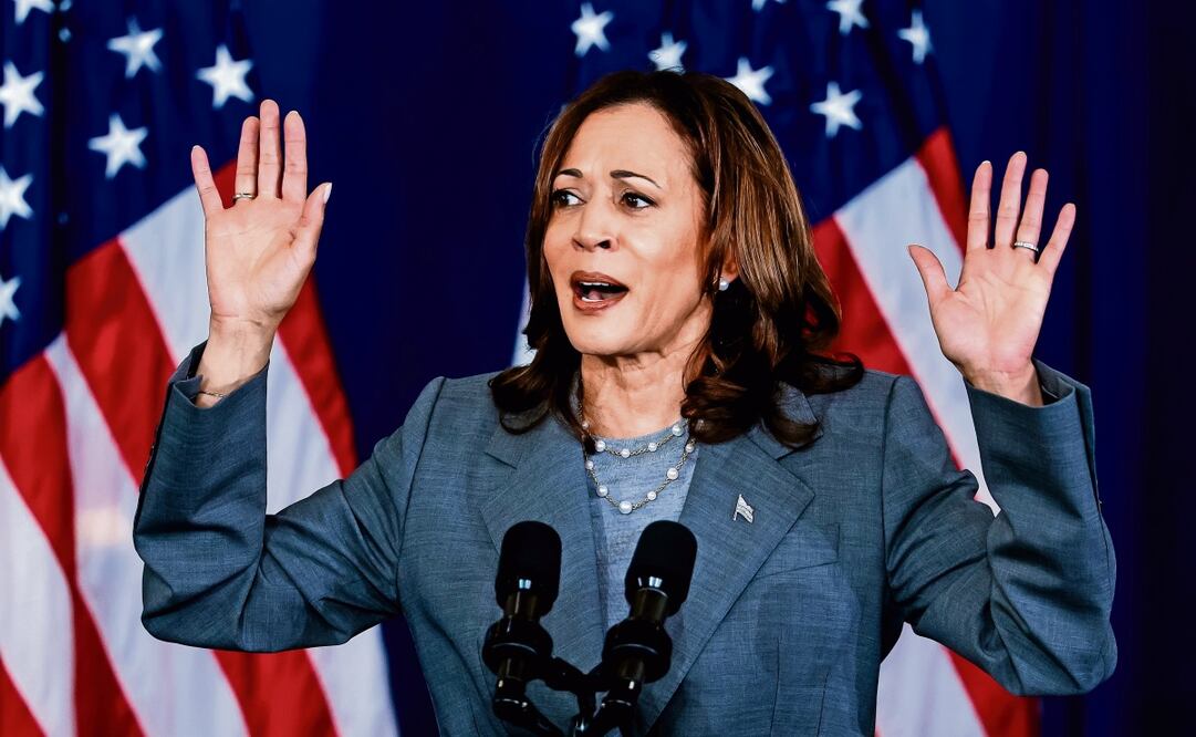 Kamala Harris promete unir a EU luego de ganar la nominación de la candidatura presidencial . Foto: Erik S. Lesser EFE