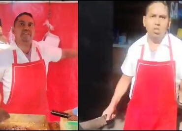 Taquero amenaza con un cuchillo a clienta en la alcaldía Cuauhtémoc; lo presentan ante el MP