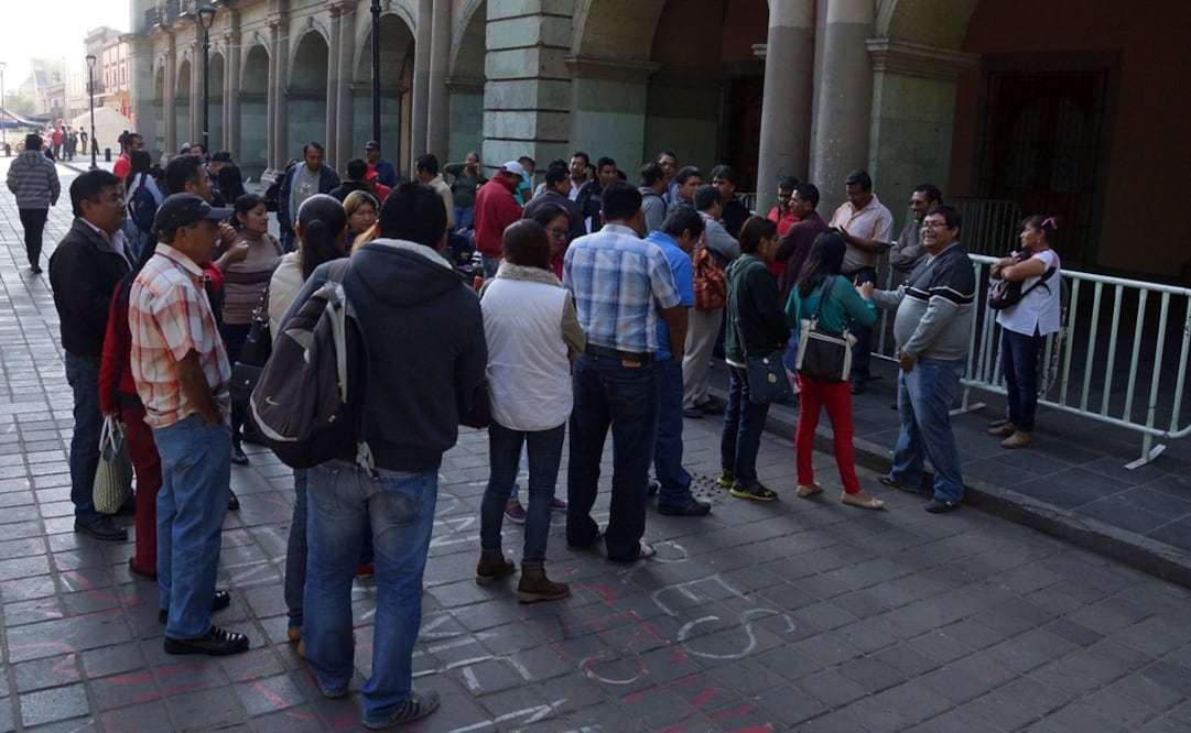Maestros permanecían en las inmediaciones del Palacio de Gobierno de Oaxaca. /Edwin Hernández - EL UNIVERSAL