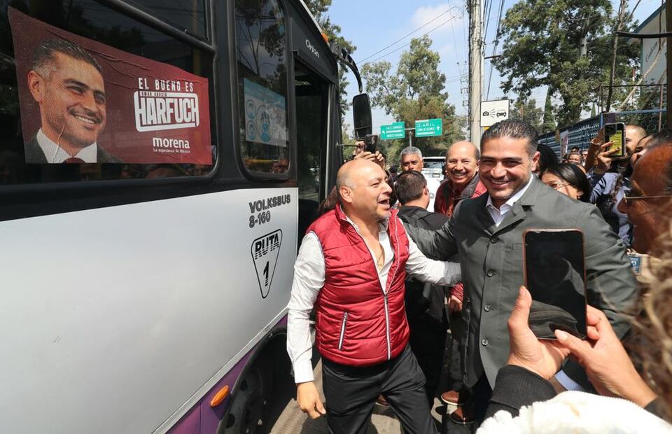 Transportistas apoyan a Harfuch. FOTO: Especial/ EL UNIVERSAL/