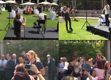 Fher de Maná sorprende en boda