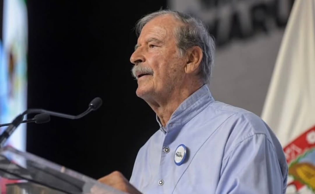 El expresidente Vicente Fox Quesada en un evento público en respaldo a Maru Campos, gobernadora de Chihuahua. Foto: Especial