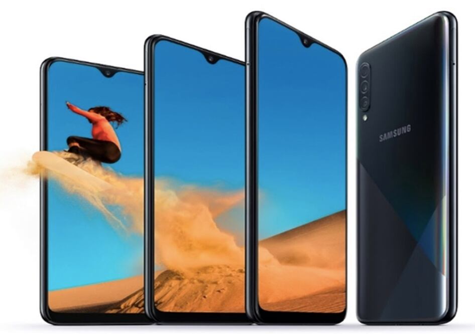 El Galaxy A30s viene en colores blanco, negro y violeta / Foto: Samsung Newsroom México