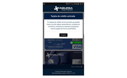 Inbursa lanza app para activar y desactivar tarjeta de crédito