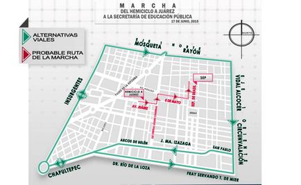 Inicia marcha de estudiantes a la SEP