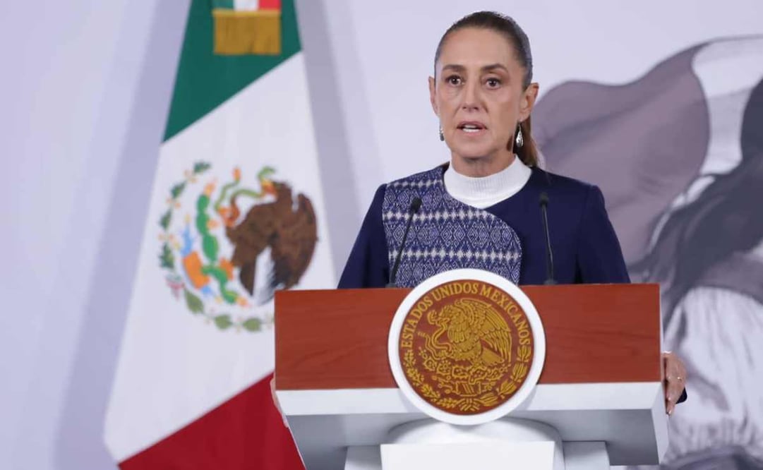 La presidenta Claudia Sheinbaum durante la mañanera del 28 de enero del 2026. Foto: Carlos Mejía / EL UNIVERSAL