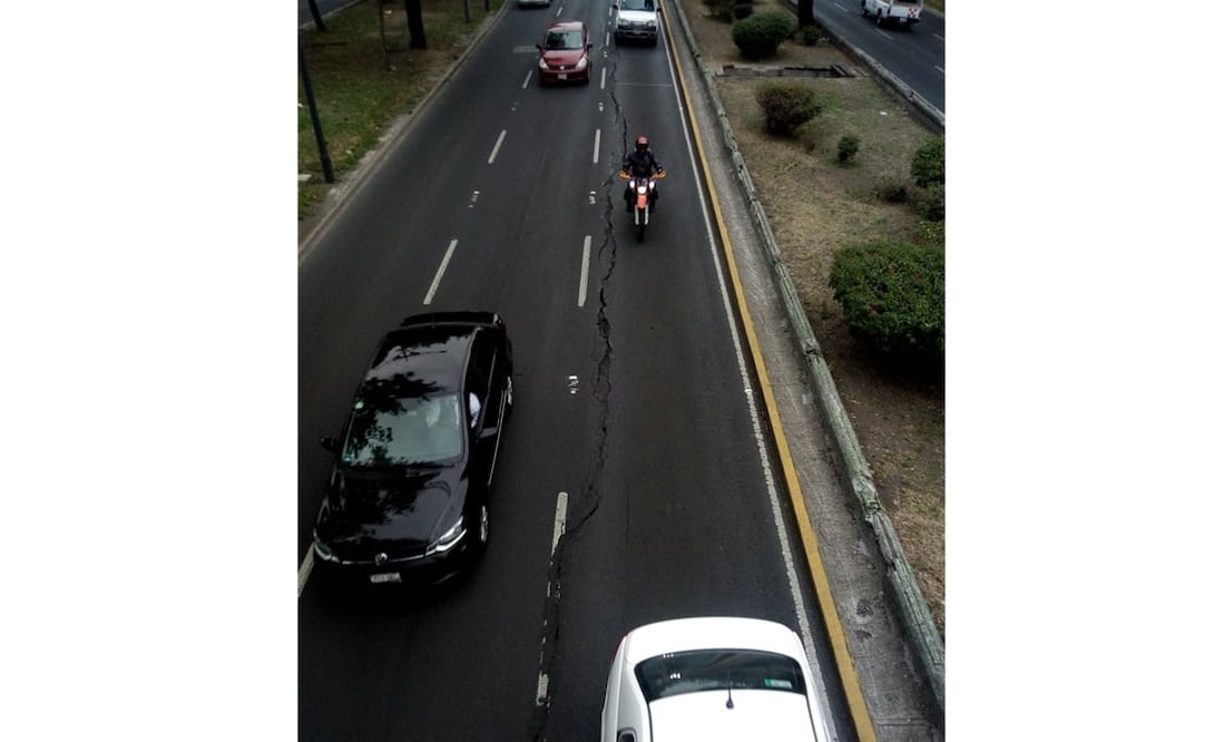 La fisura en Viaducto (Foto: Cortesía)