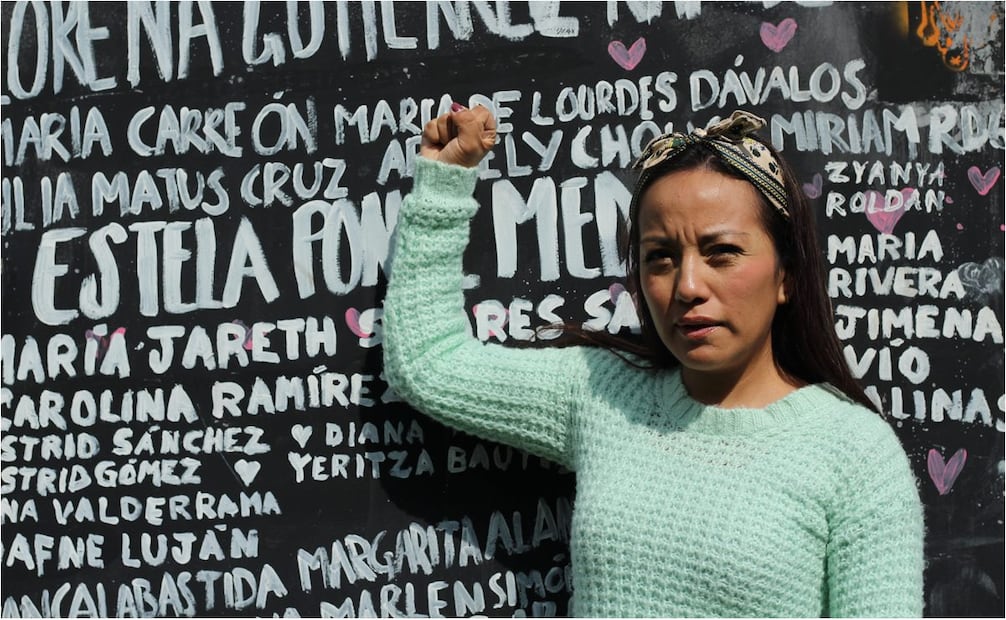 Yara Vargas, Yadira Barrios y Yeritza Bautista, sobrevivientes de intento de feminicidio en México. Foto: Brenda Martínez/EL UNIVERSAL