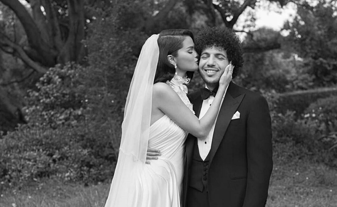 Selena Gómez lució diseños de vestidos hechos a la medida en su boda. Foto: Instagram @selenagomez