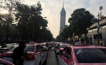 Taxistas protestan en varios puntos de la CDMX; exigen apoyos ante Covid-19