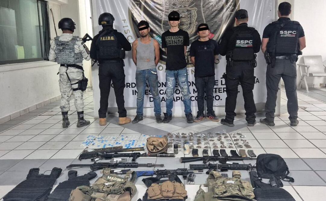 Fuerzas Armadas detienen a cinco integrantes de célula criminal en Acapulco, Guerrero. Foto: Especial