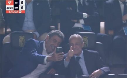 Arturo Elías Ayub cumple promesa de compartir palco con el presidente del Real Madrid; presume fotografía con Florentino Pérez