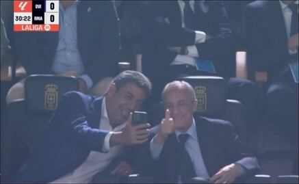 Arturo Elías Ayub cumple promesa de compartir palco con el presidente del Real Madrid; presume fotografía con Florentino Pérez