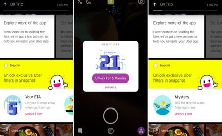 Haz un Snap con tus amigos en Uber
