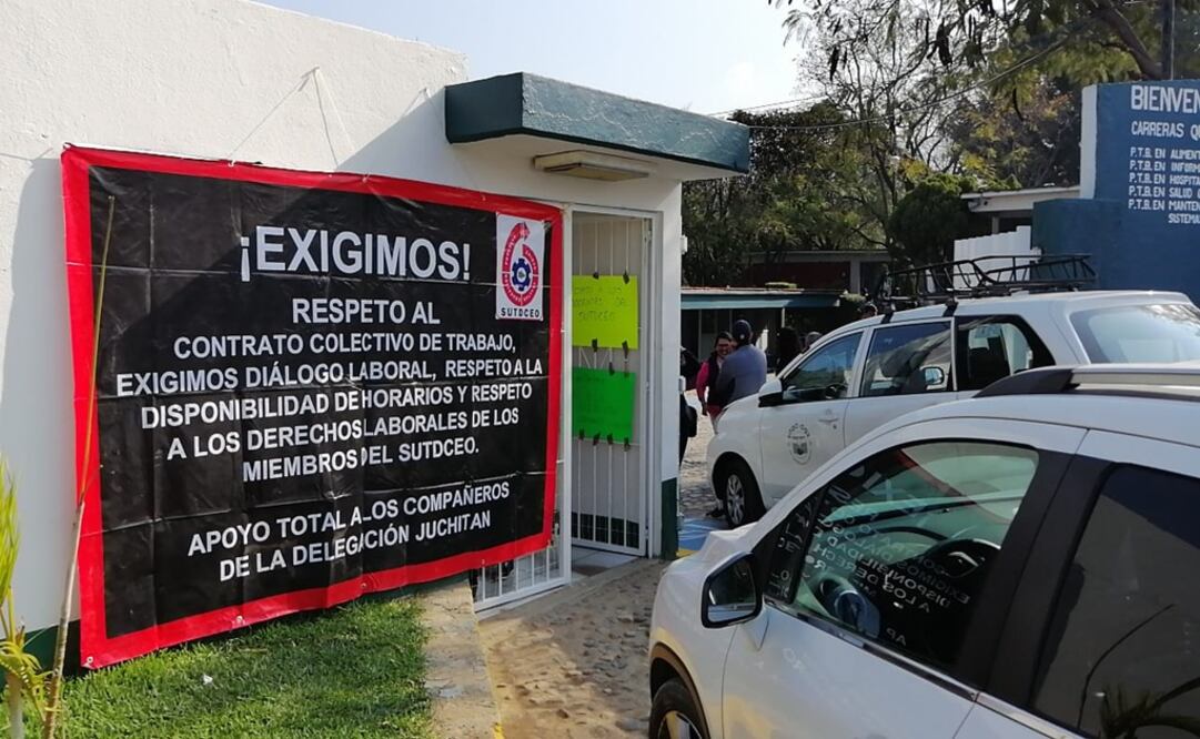 De acuerdo con el delegado sindical del SUTDCEO, ellos fueron víctimas de agresión física, verbal y psicológica por parte de miembros de sindicato minoritario, que intentaron desalojarlo. Foto: Especial