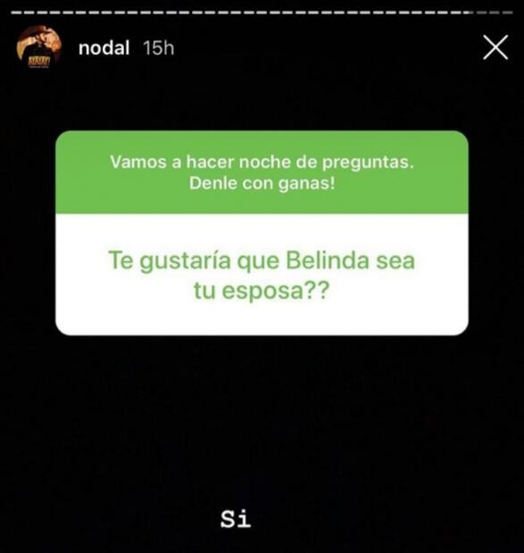 A Christian Nodal le gustaría casarse con Belinda 