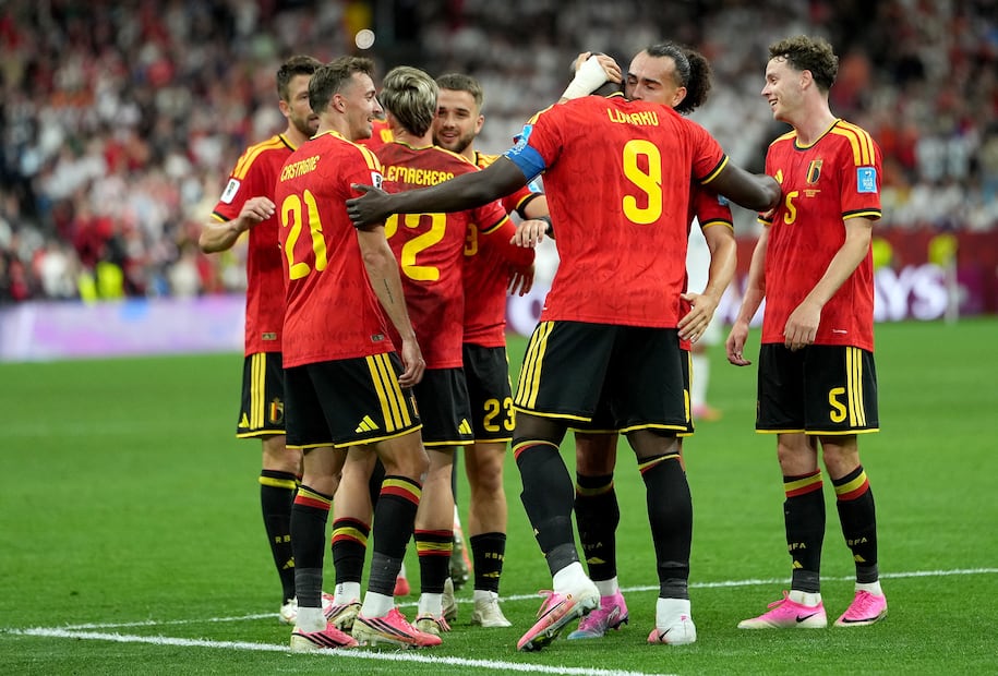 Selección de Bélgica en festejo de gol, durante la tercera fecha de la Fase de Grupos del Mundial de 2026 - Foto: EFE