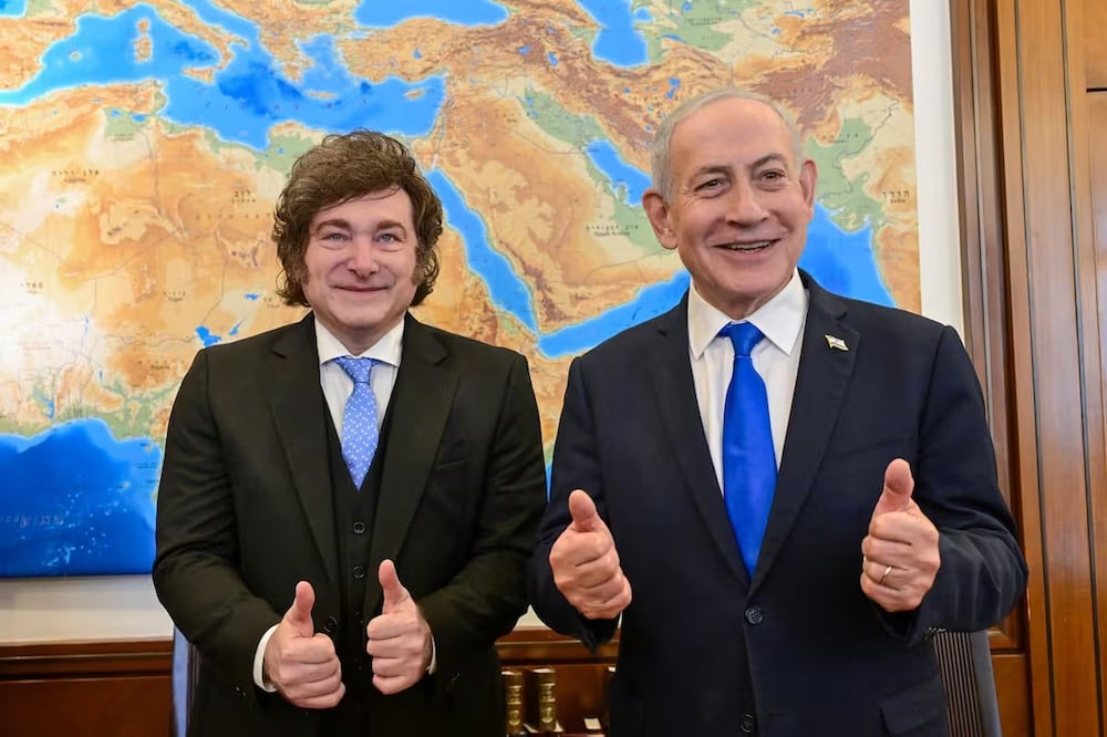 El presidente argentino, Javier Milei, y el primer ministro israelí, Benjamin Netanyahu. Foto: Tomada de X de Benjamin Netanyahu