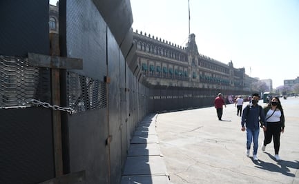 "Amurallan" Palacio Nacional ante marchas por el 8M