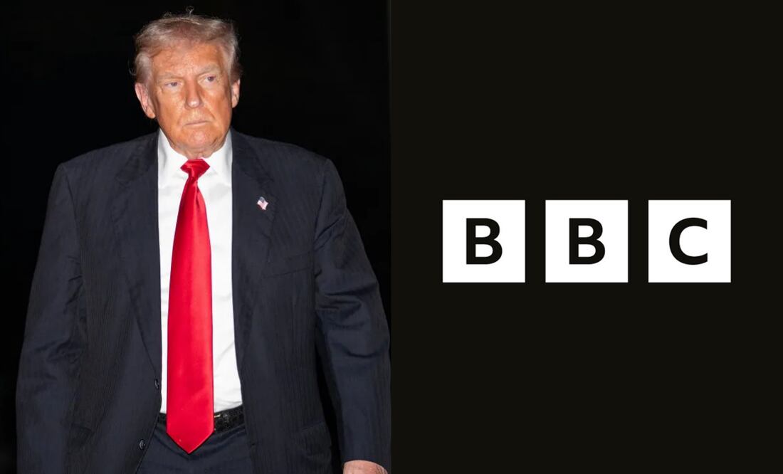 Donald Trump y la BBC enfrenten disputa. (13/11/25) Fotos: Archivo y BBC