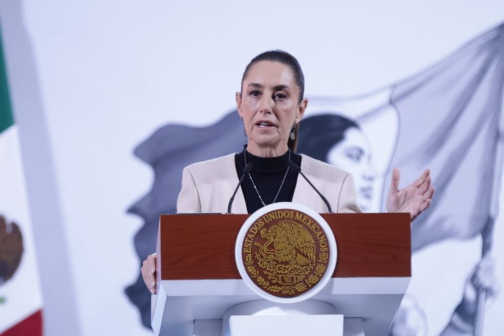 Conferencia del pueblo encabezada por la presidenta, Claudia Sheinbaum Pardo en Palacio Nacional el 12 de febrero de 2025. Foto: Especial