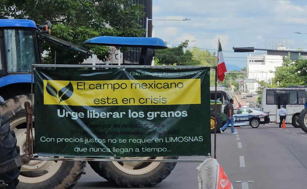 Productores del campo protestan en Sinaloa (14/10/2025). Foto: Cortesía