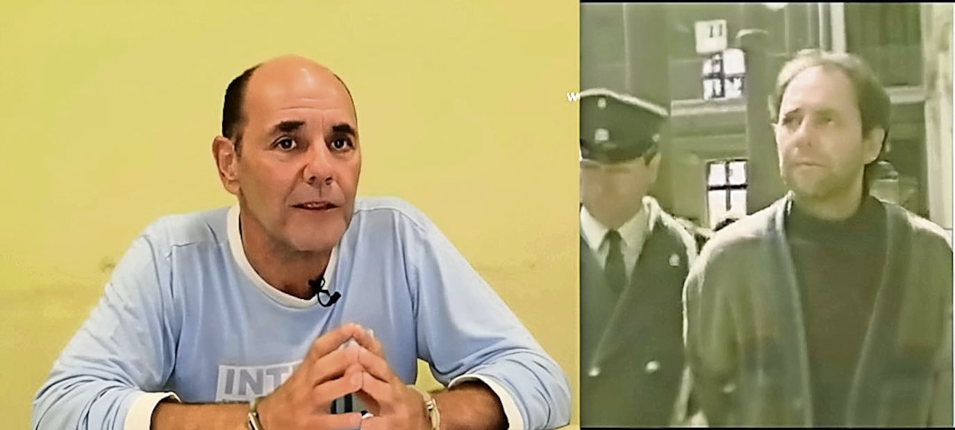 Mauricio Hernández Norambuena es un ex guerrillero chileno. A la der.: durante su extraditación a Chile desde Brasil en 2019. A la izq.: cuando fue detenido en Brasil en 2002. Crédito: Especial
