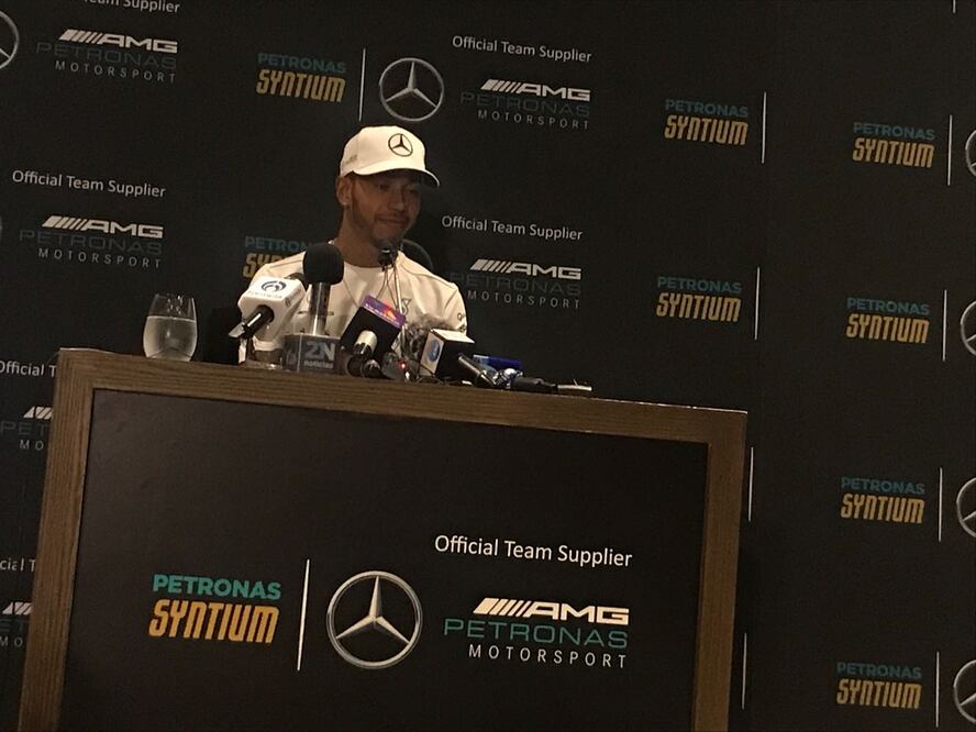 Ramón Treviño/ CLABSA. El piloto británico en conferencia de prensa previo al Gran Premio de México 
