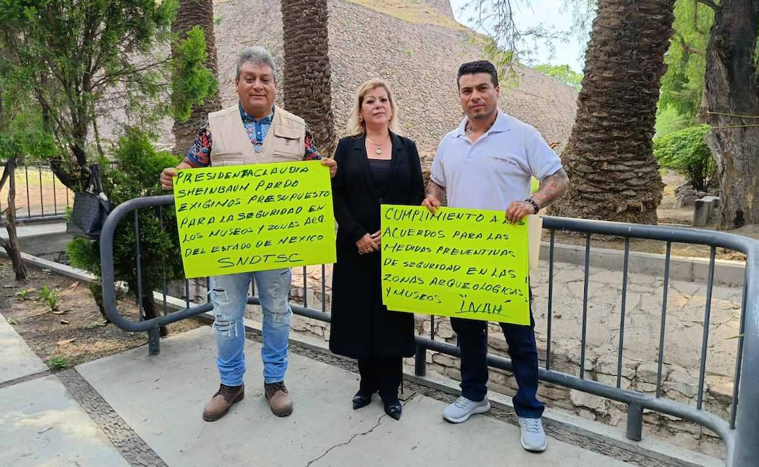 Trabajadores del INAH denuncian agresiones e inseguridad en zona arqueológica de Tenayuca.
Foto: Gisela González.