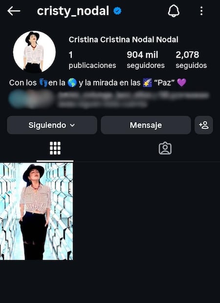 La madre de Christian Nodal, Silvia Cristina Nodal, conocida popularmente como Cristy Nodal, borró casi todas sus publicaciones en Instagram.