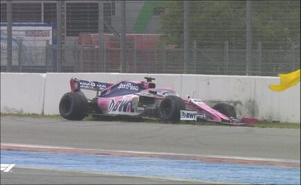 Sergio Pérez abandonó el GP de Alemania tras estrellarse en un muro