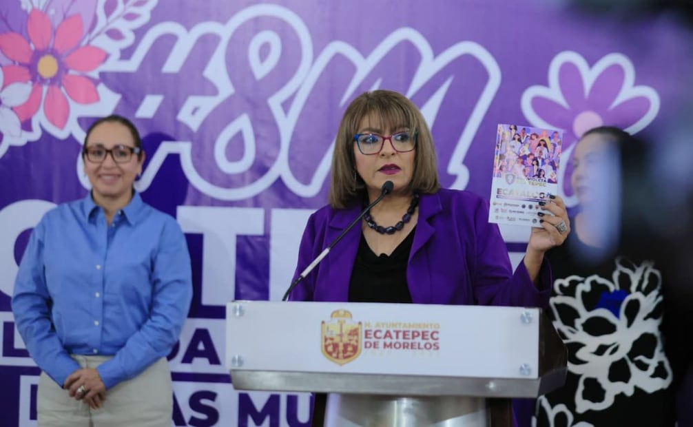Azucena Cisneros destaca disminución de la violencia sexual contra las mujeres en Ecatepec.
Foto: Especial.