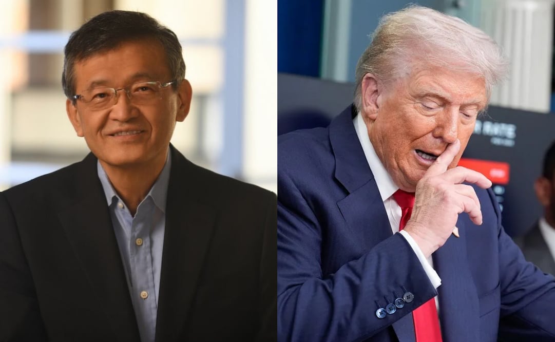 El presidente de Estados Unidos, Donald Trump, y el CEO de Intel, Lip-Bu Tan. Foto: Archivo