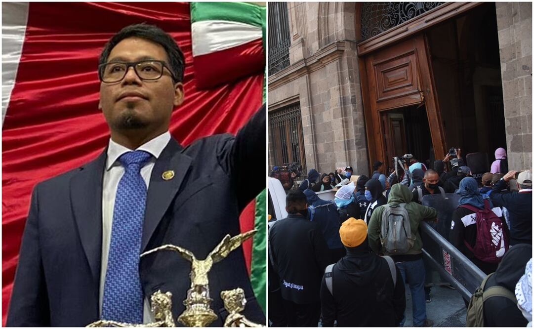 Manuel Vázquez Arellano, diputado sobreviviente de Ayotzinapa, dijo que el diálogo debe ser la vía. Foto: Salvador Cisneros / EL UNIVERSAL