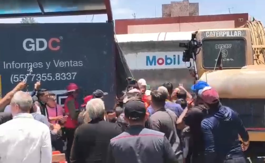 Enfrentamiento de vecinos t trabajadores de GDC. Foto: captura de video