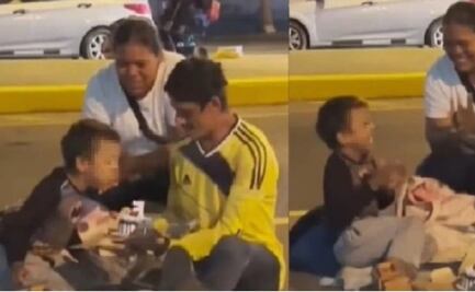 VIDEO: Para el amor no hay límites; padres celebran el cumpleaños de su hijo en la calle