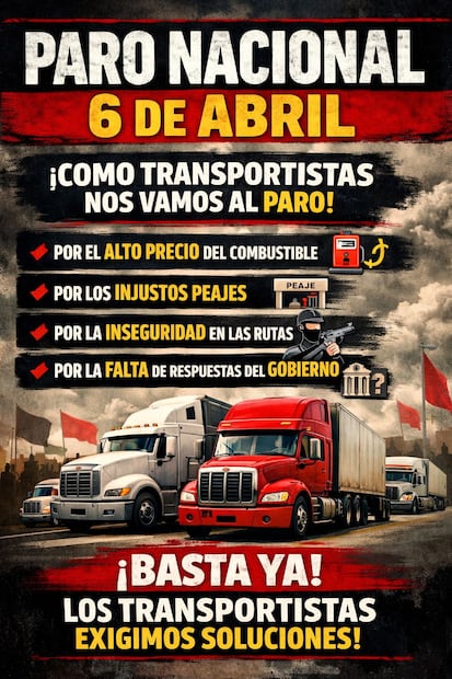 Paro Nacional de Transportistas. Foto: Especial