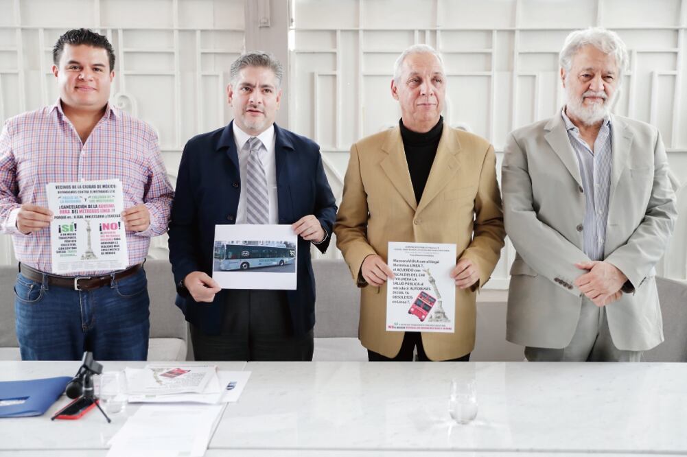 Opositores a Metrobús en Reforma acusan que los 90 camiones que serán introducidos en la L7 usan diesel, lo que contraviene los acuerdos del C40. (IVÁN STEPHENS. EL UNIVERSAL)