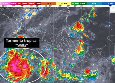 Depresión se intensifica a tormenta tropical "Willa" en costas de Colima y Michoacán