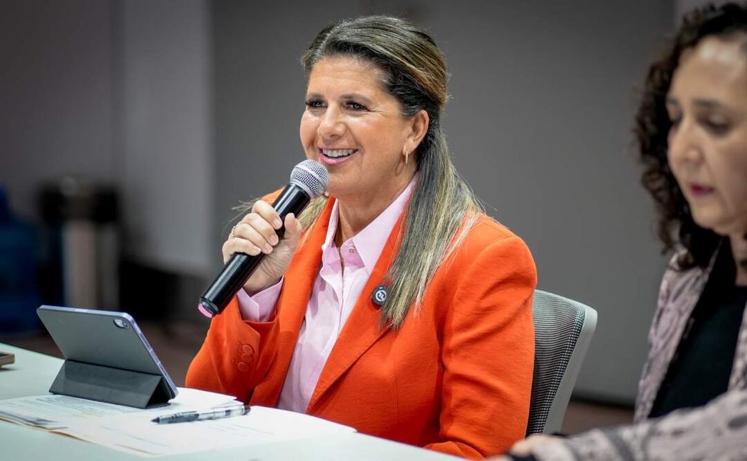 Martha Herrera, secretaria de Igualdad e Inclusión Social de Nuevo León dijo que la entidad dispone de 280 espacios para mexicanos deportados de EU (28/01/2025). Foto: Especial